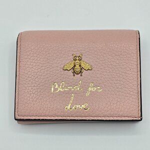 Gucci Blind For Love Pink Leather Compact Wallet